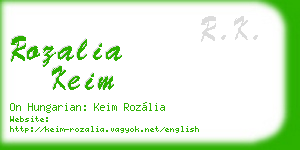 rozalia keim business card